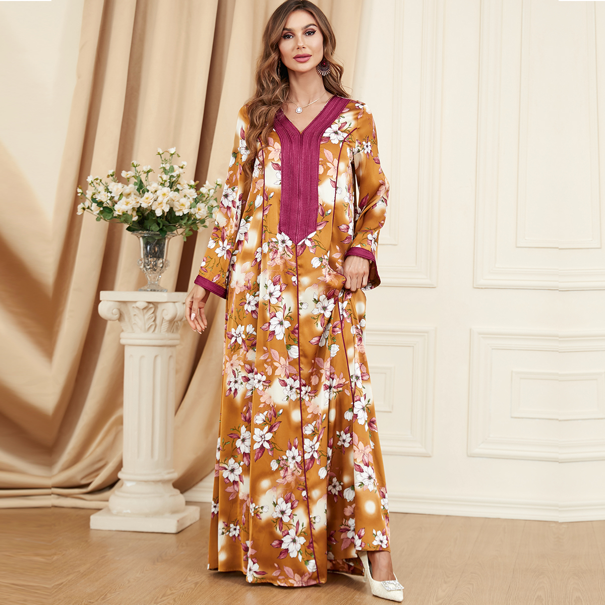 Jalabiya Printing Patchwork New style Elegant dress