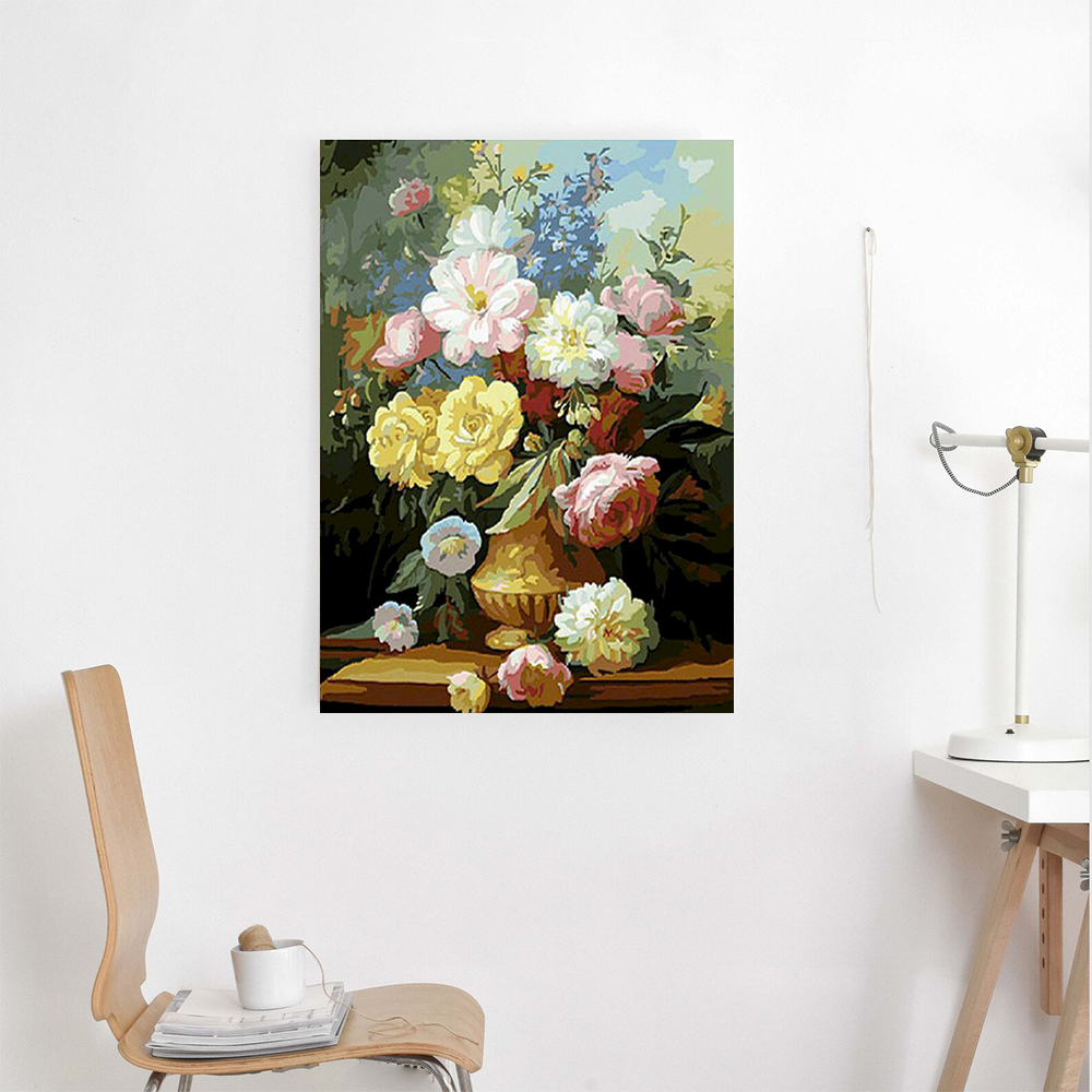 Painting by numbers Flower Drawing Room Decor For relax