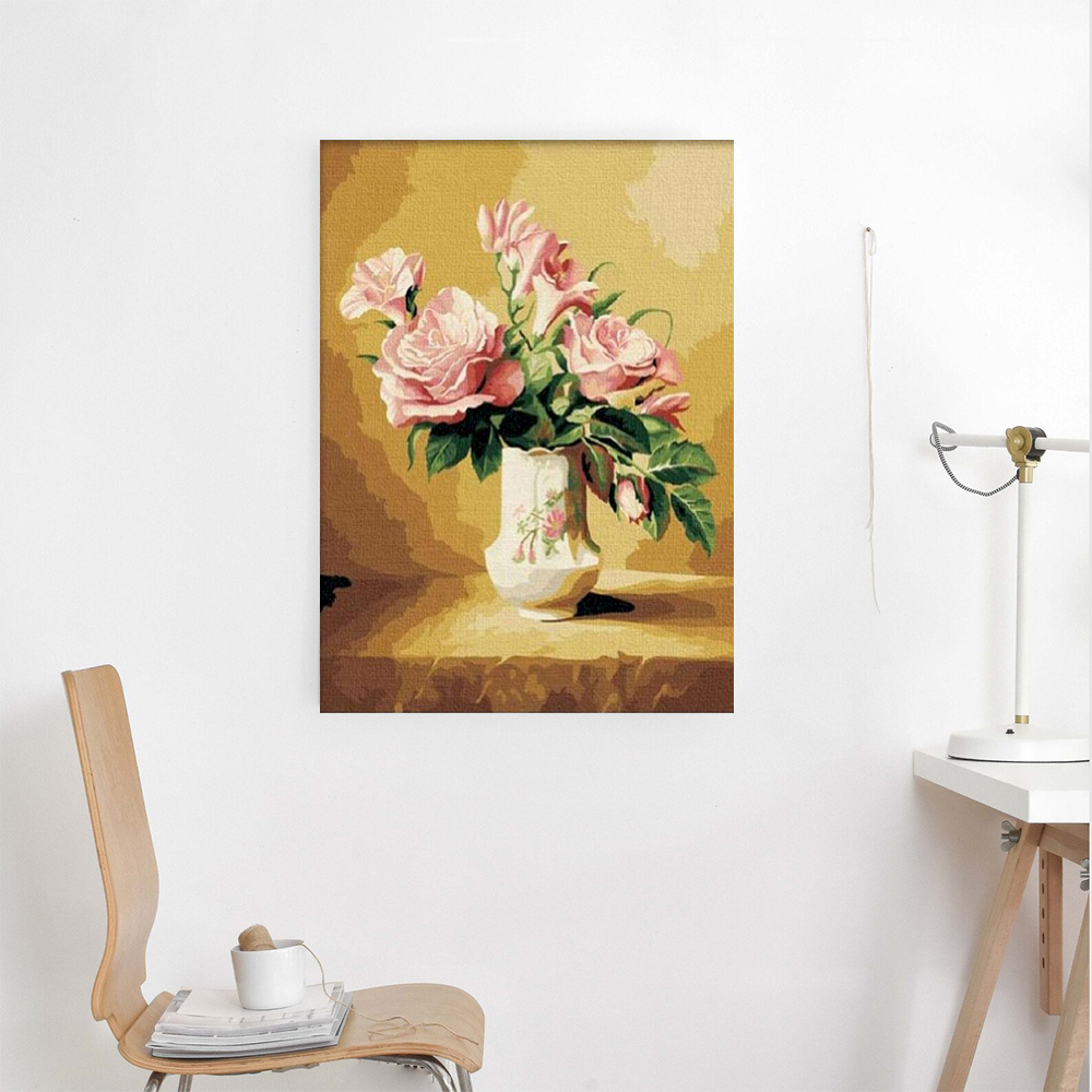 Painting by numbers Flower diy painting For Coffee Corner