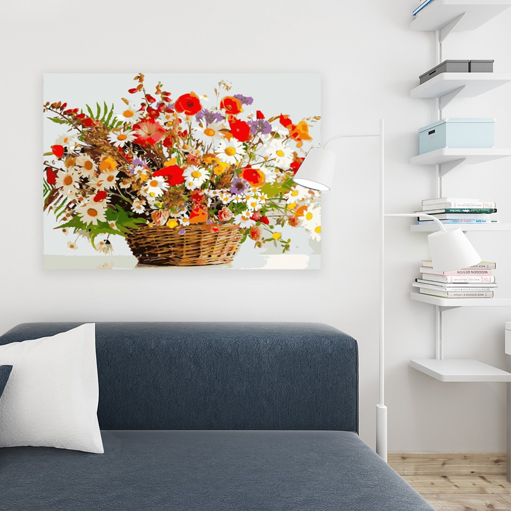 Painting by numbers living room decor 24colors flower painting