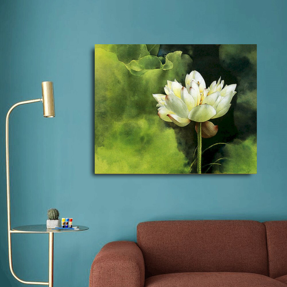 Painting by numbers home art lotus flower for decor