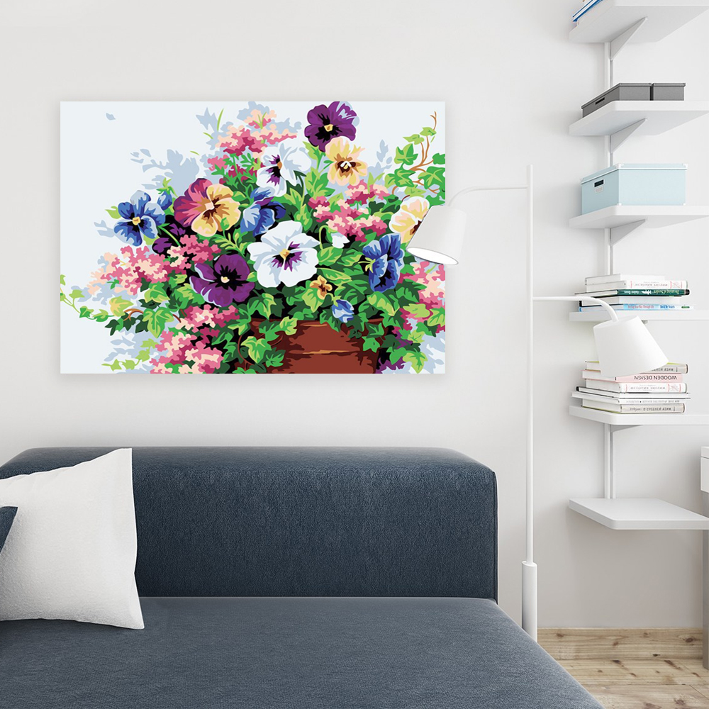 Painting by numbers flower diy painting home decoration