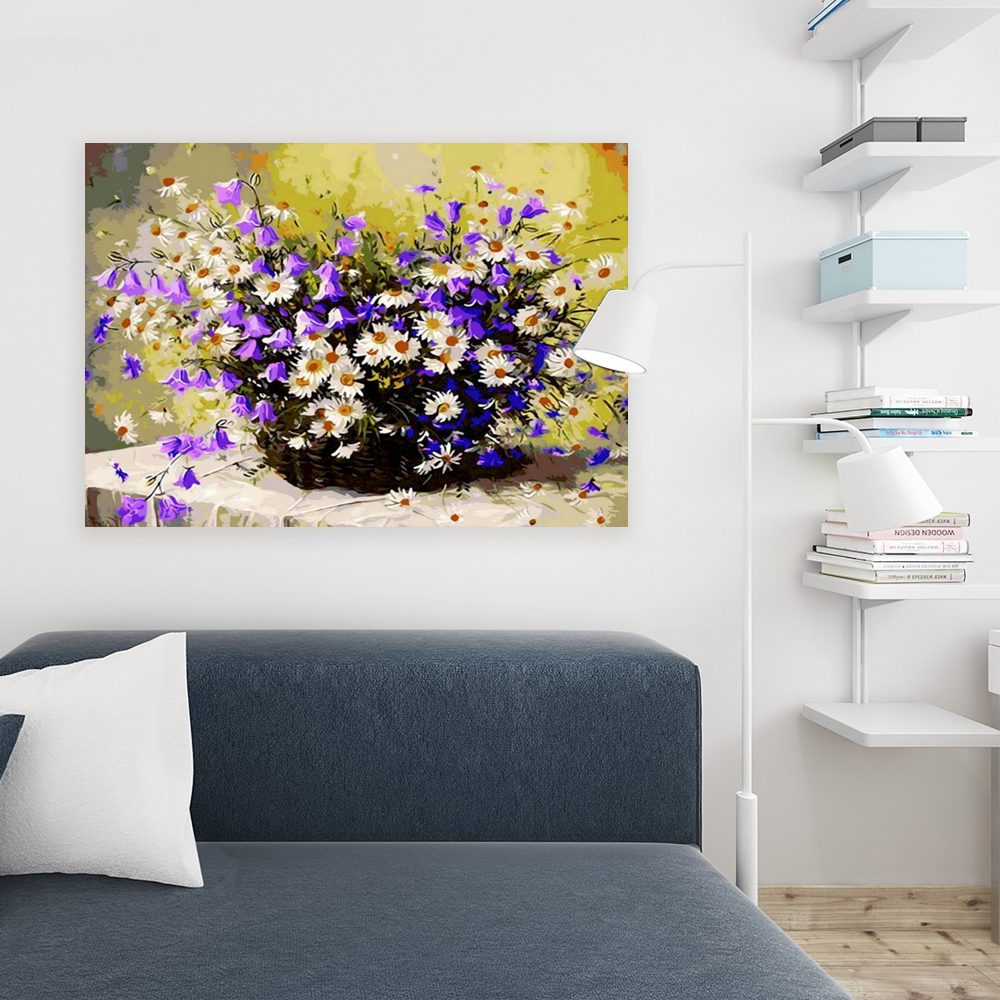 Painting by numbers for coffee corner 24colors flower painting