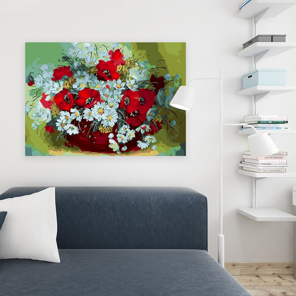 Painting by numbers 24colors home art flower