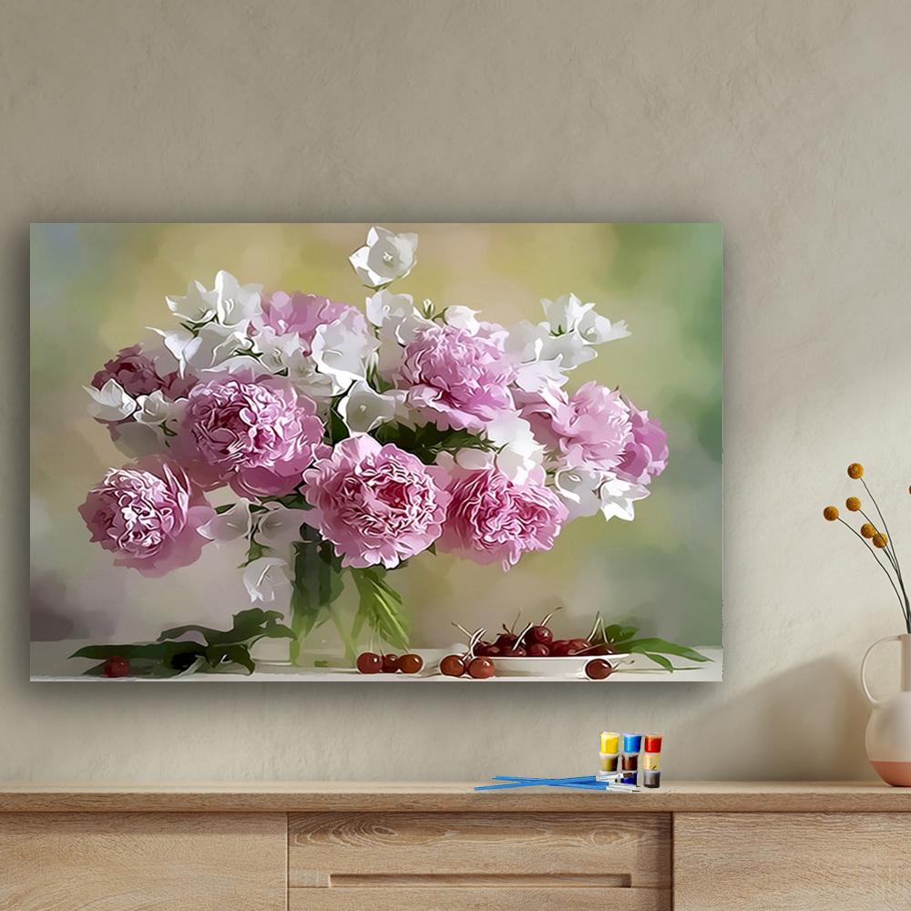 Painting by numbers flower art decoration home