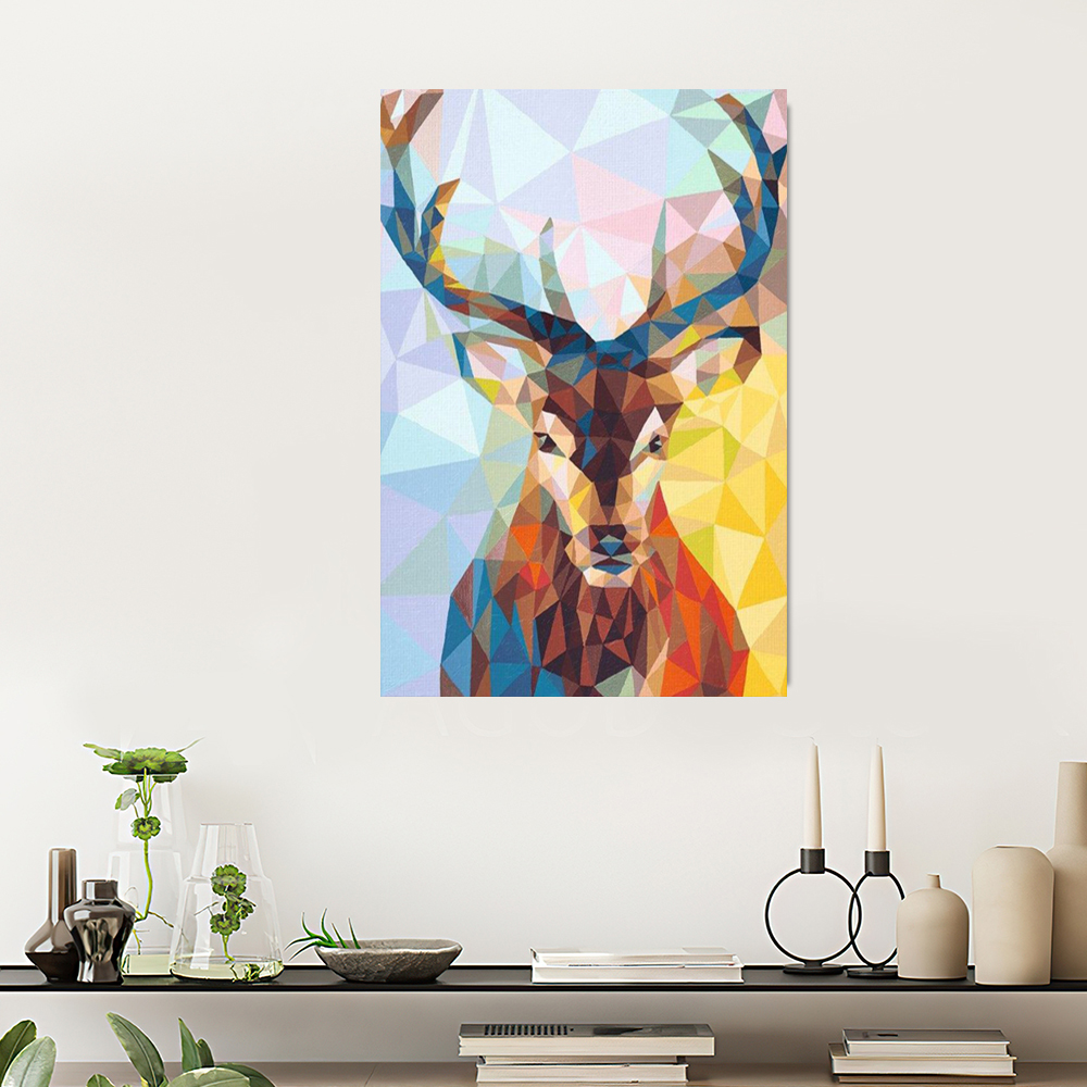 Painting by numbers colorful special elk painting work for art