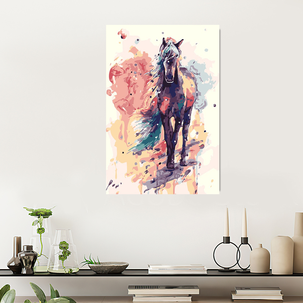 Painting by numbers home decoration horse painting