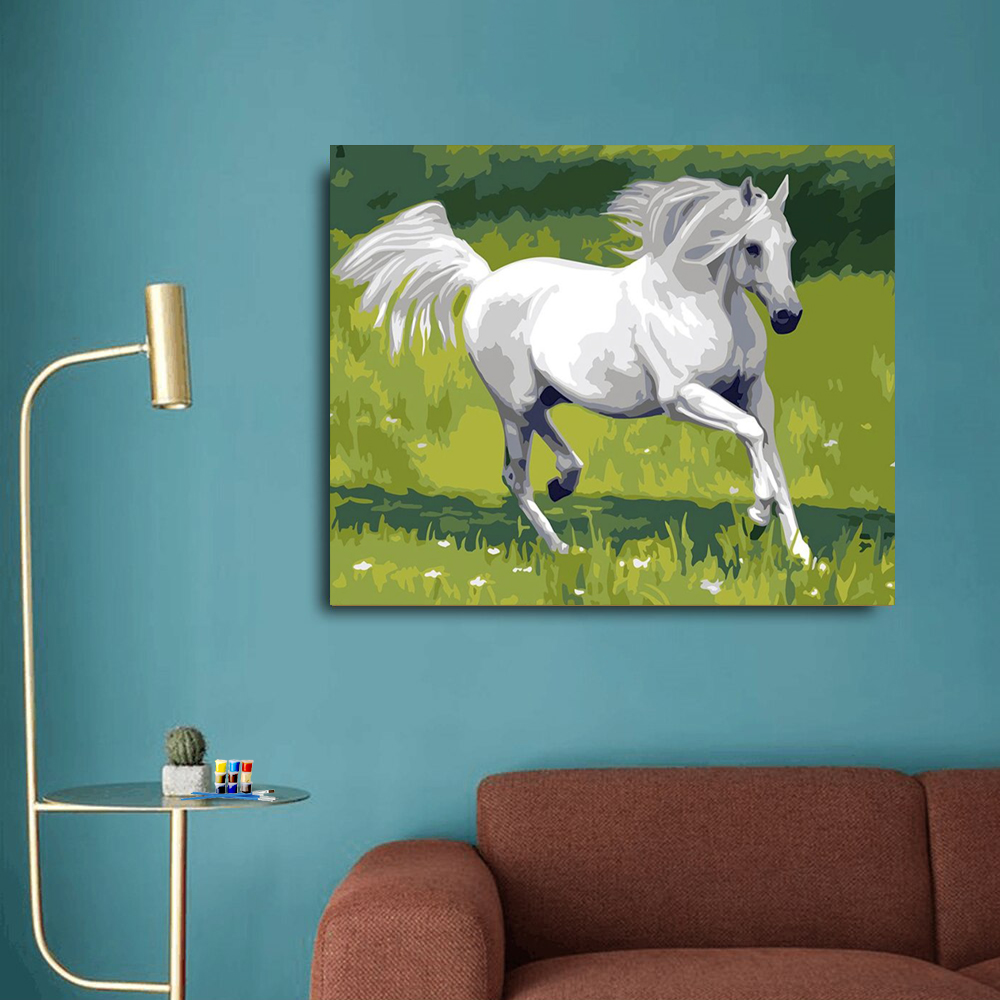 Painting by numbers horse series coffee corner decor