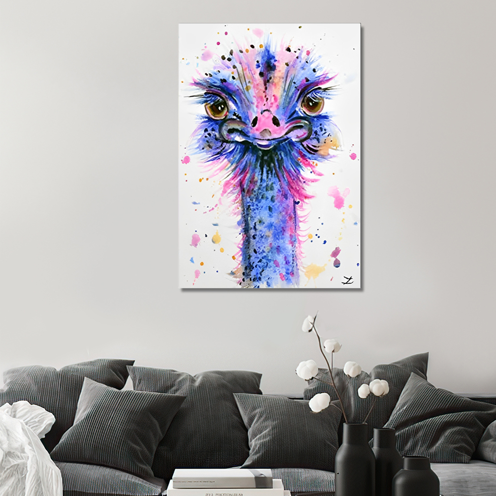 Painting by numbers ostrich colorful painting art gift