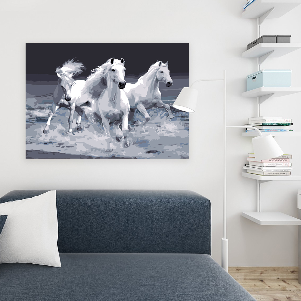 Painting by numbers gift diy oil painting horses