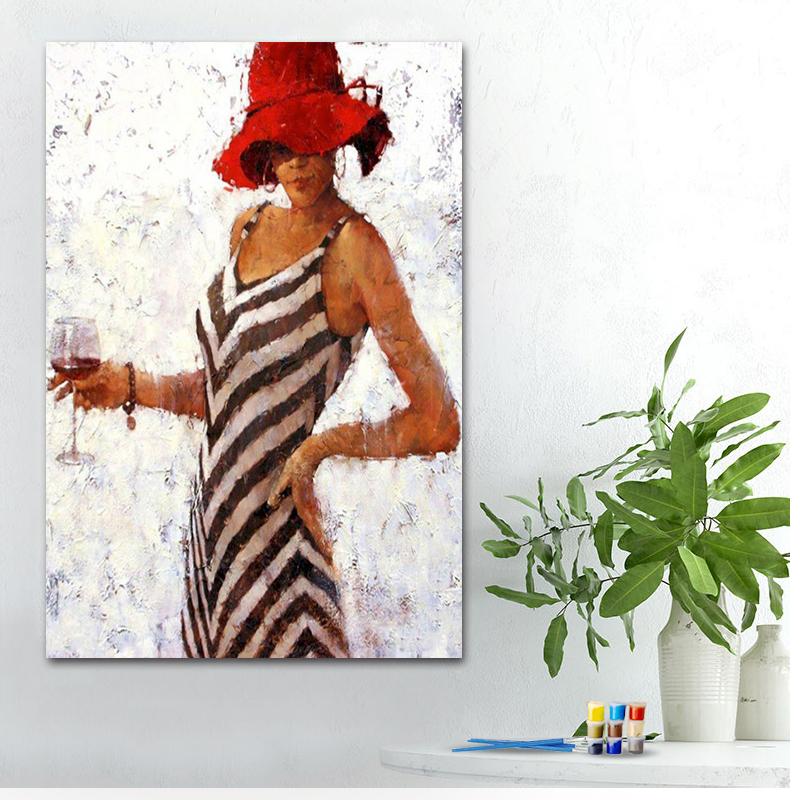 Painting by numbers diy painting women series painting