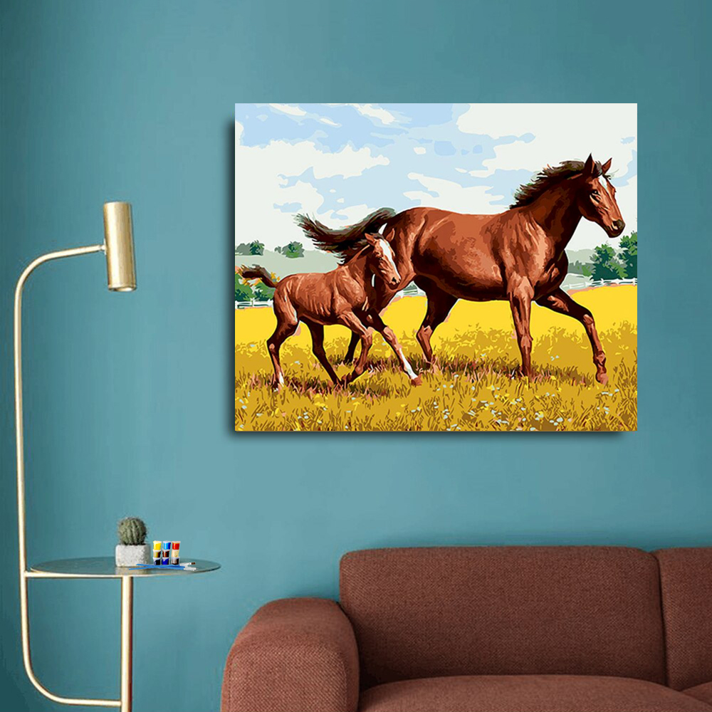 Painting by numbers horse series beautiful painting