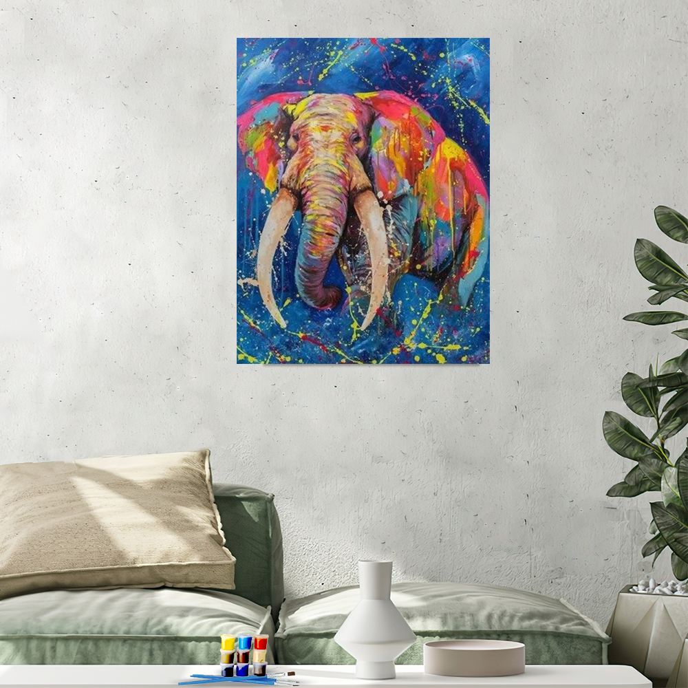 Painting by numbers animal oil painting decor