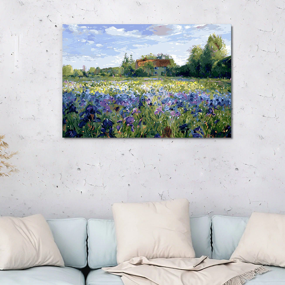 Painting by numbers flowers bloom bedroom decoration