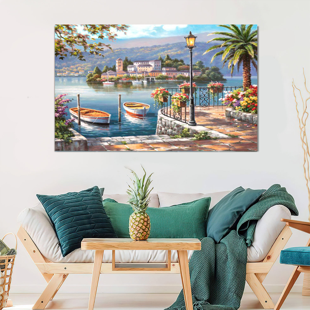 Painting by numbers casual landscape bedroom decoration