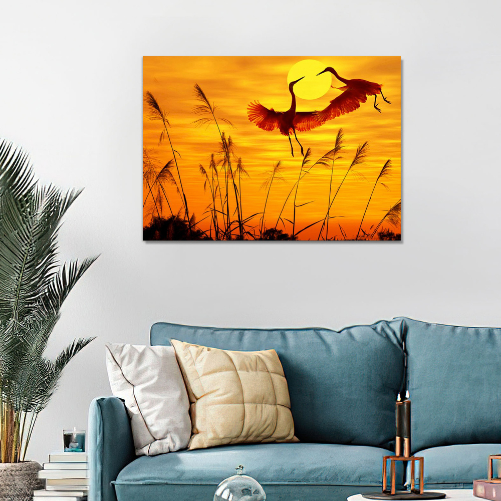 Painting by numbers healthy pigments bird in the sunset painting