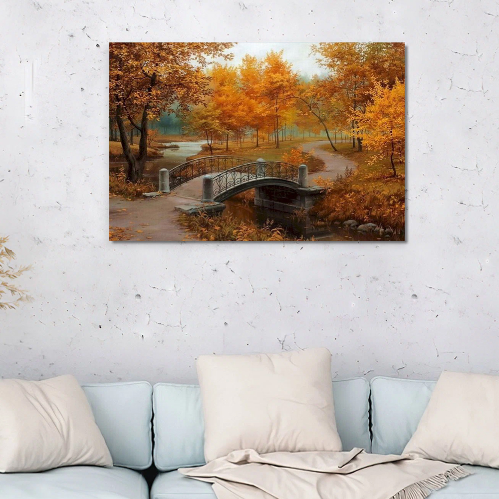 Painting by numbers natural scenery living room decor