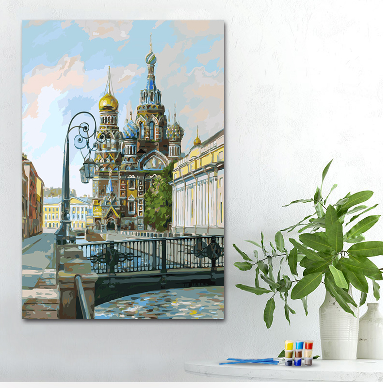 Painting by numbers drawing room home art