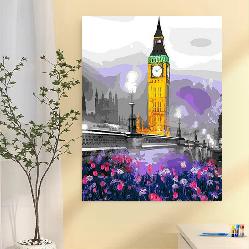 Painting by numbers Big Ben decompression painting