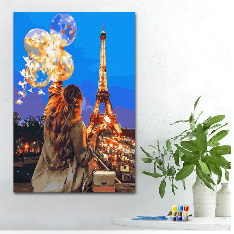 Painting by numbers architecture series eiffel tower