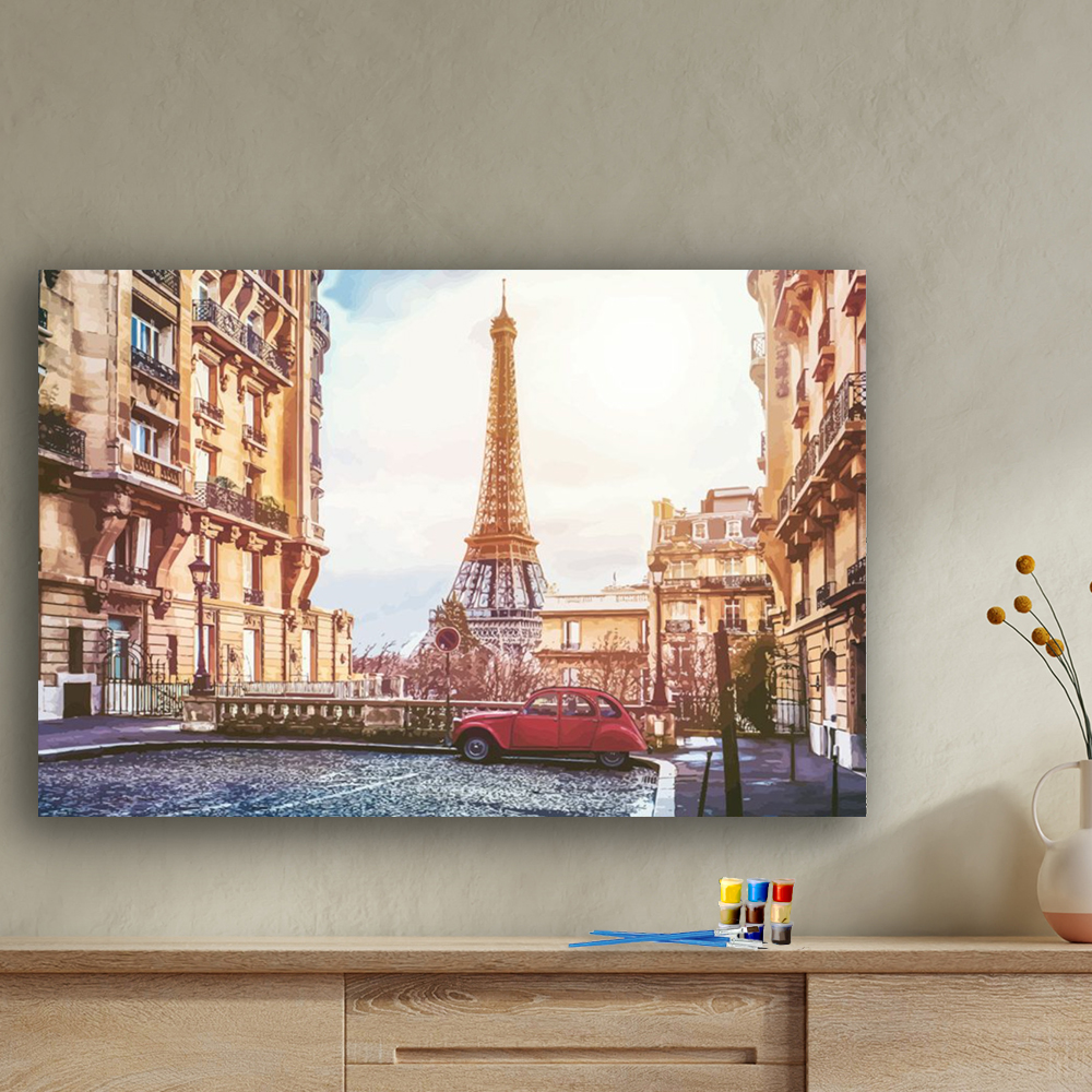 Painting by numbers beautiful painting eiffel tower