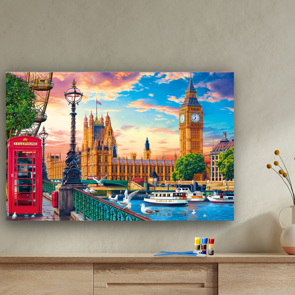 Painting by numbers drawing room Big Ben