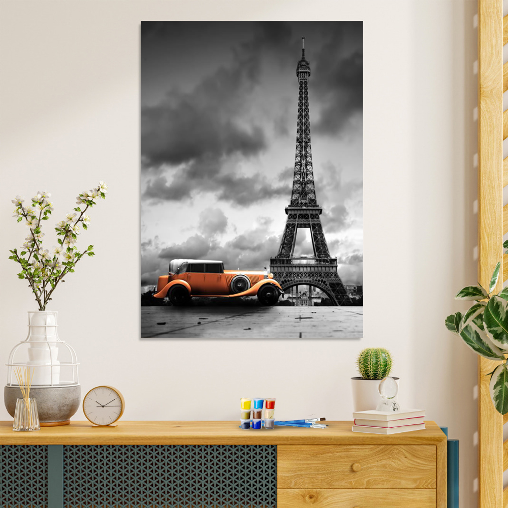 Painting by numbers bedroom decoration eiffel tower