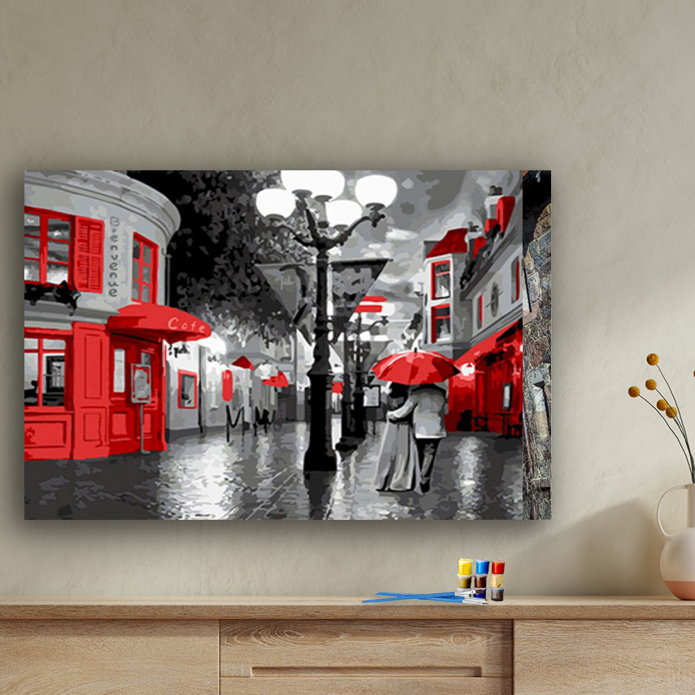 Painting by numbers coffee corner decor beautiful painting