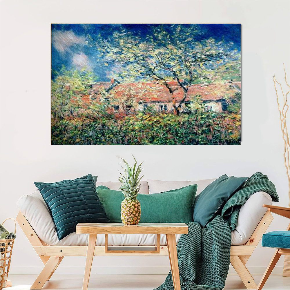 home decoration Monet's famous painting of women holding umbrellas and water lilies in Giville Garden on the banks of the Monesena River