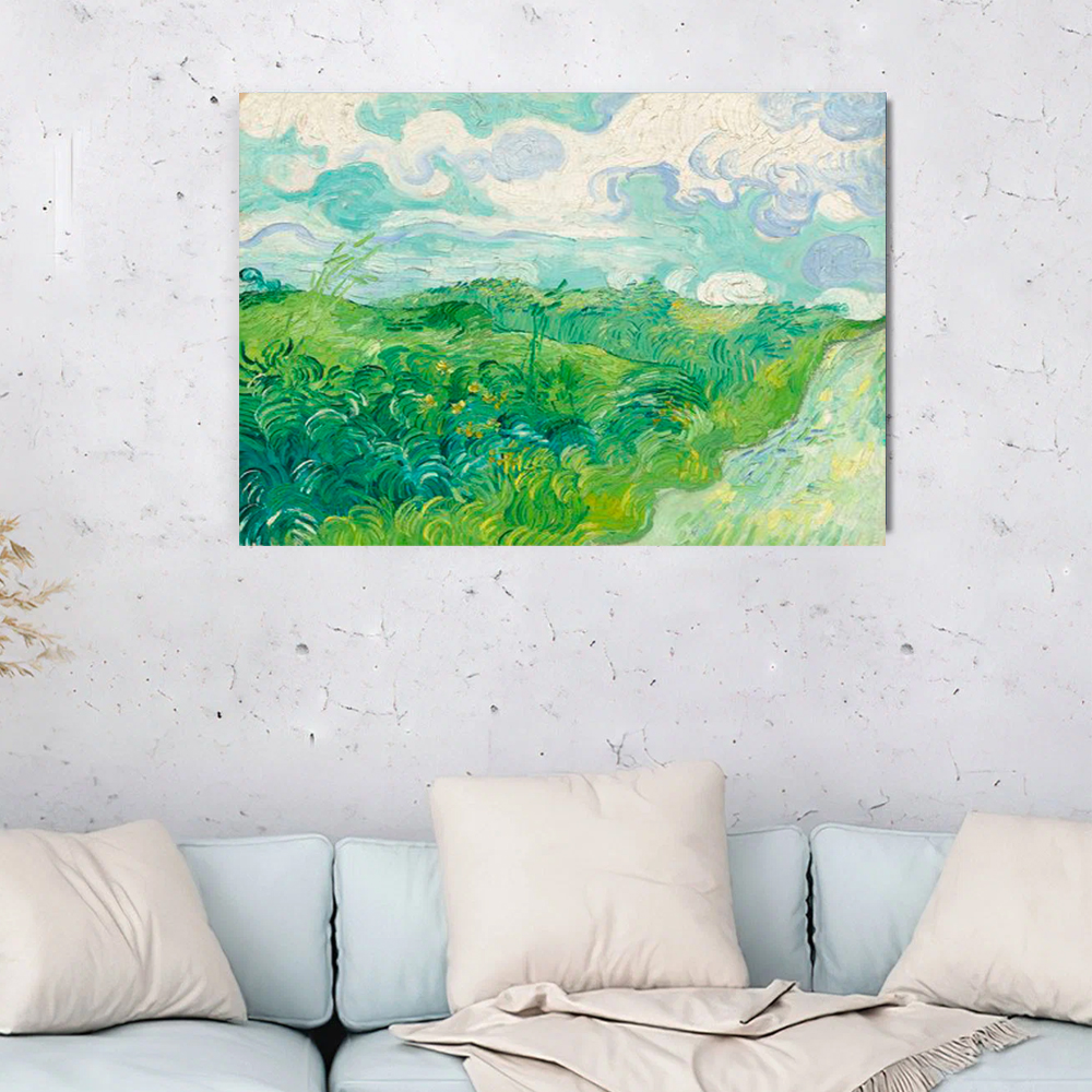 Summer Nordic Fresh Landscape Decorative Paintings Hidden in Wheat Fields