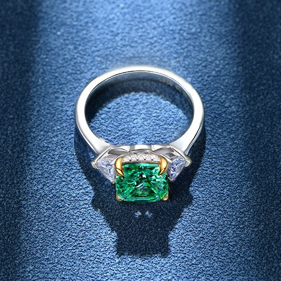مجوهرات للاستخدام اليومي قطعة مجوهرات جميلة خاتم يضيء الماس عالي الكربون 8A الدرجة بقوة مثل النجم لمعان رائع للماس عالي الكربون 8A الدرجة