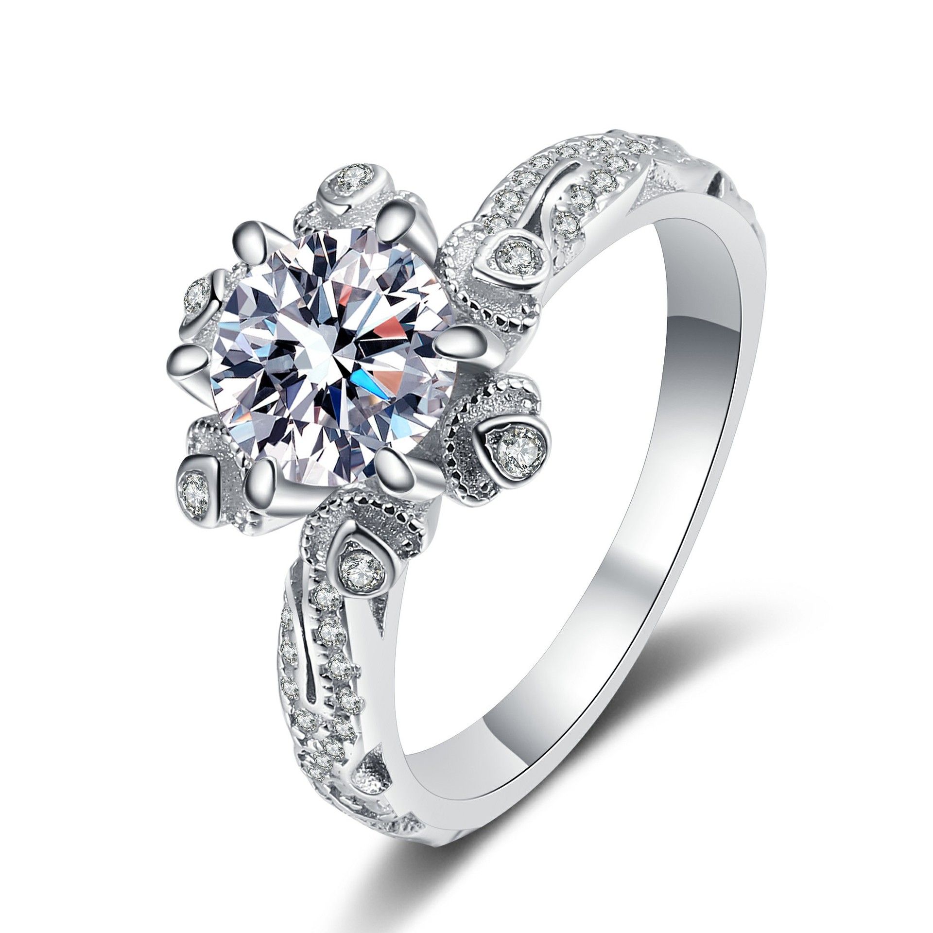 Couple's jewelry a special jewelry piece Engagement ring D-grade Moissanite with colorful hues D-grade Moissanite with VVS1 clarity