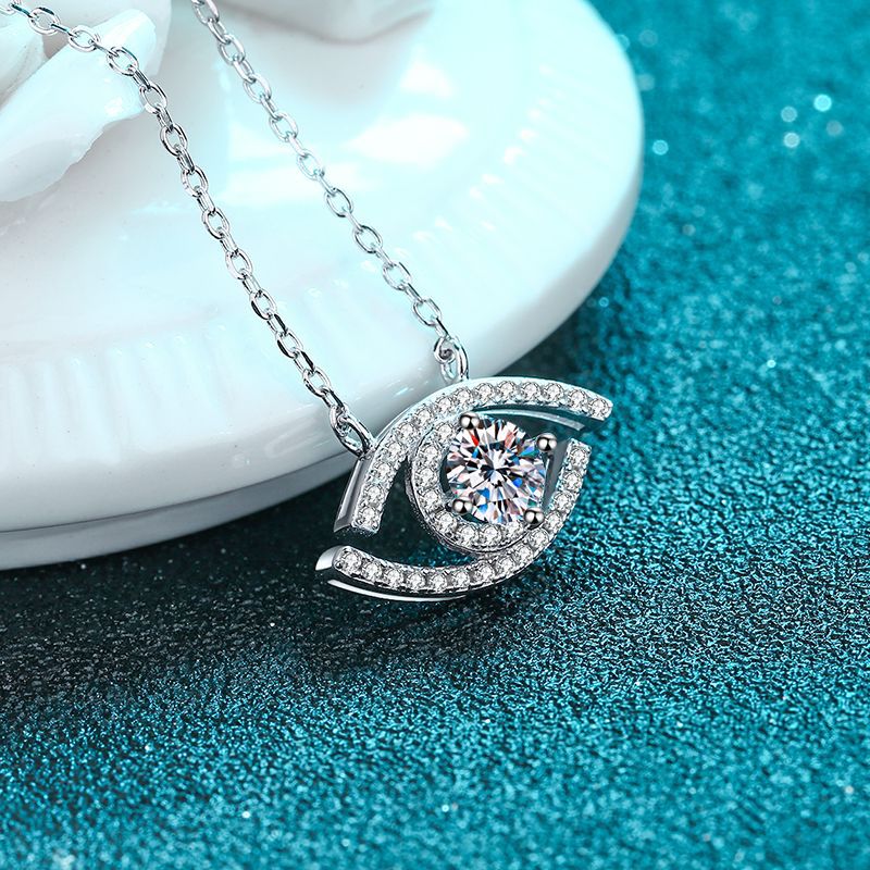 Wedding anniversary Jewelry for Girlfriend Y-necklace 3EX cut for D-grade Moissanite Precisely inlaid D-grade Moissanite