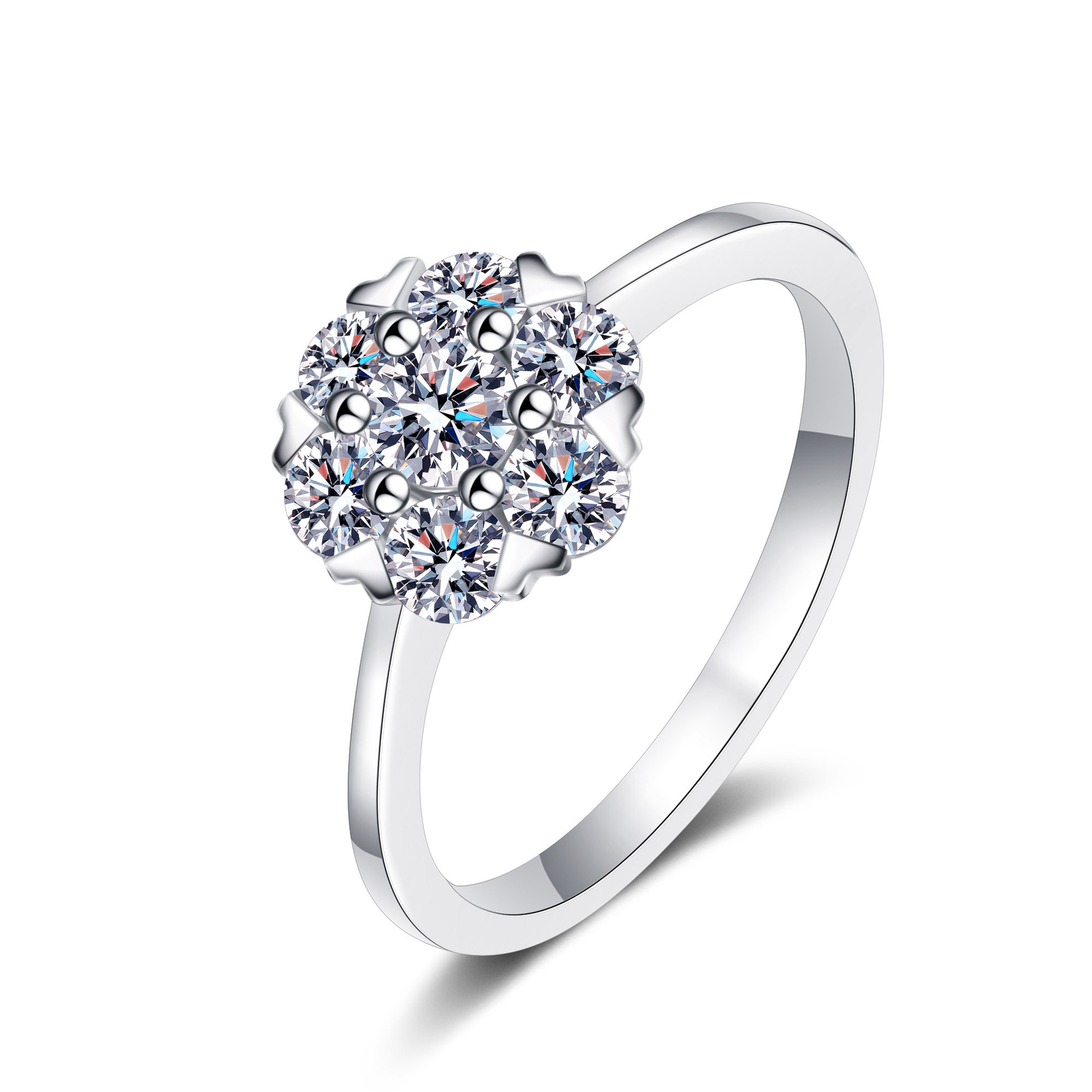 Minimalistic jewelry a beautiful piece of jewelry Birthstone ring Smooth surfaced D-grade Moissanite Smooth surface for D-grade Moissanite