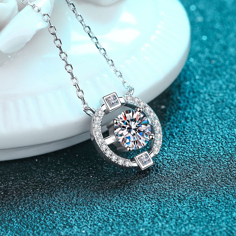 Jewelry Ornaments Gift for girlfriend Layered necklace Translucent color for D-grade Moissanite Translucent D-grade Moissanite