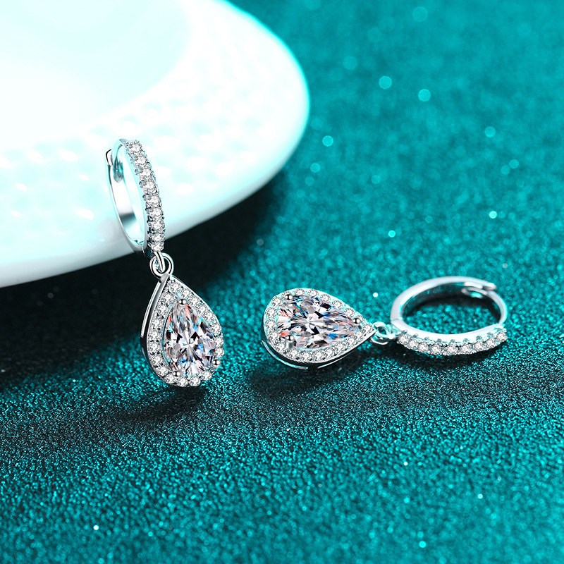 Sister's Jewelry gift a special jewelry piece earrings 3EX cut for D-grade Moissanite 3EX cut for D-grade Moissanite