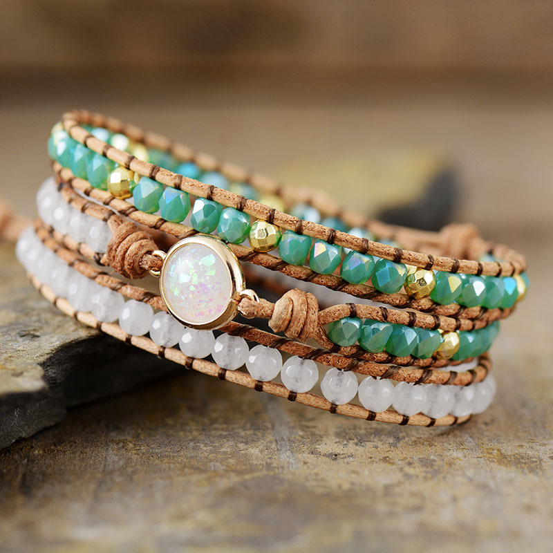 Travel-inspired jewelry for Daughter Chain bracelet Genuine gemstone Seamless and polished surface