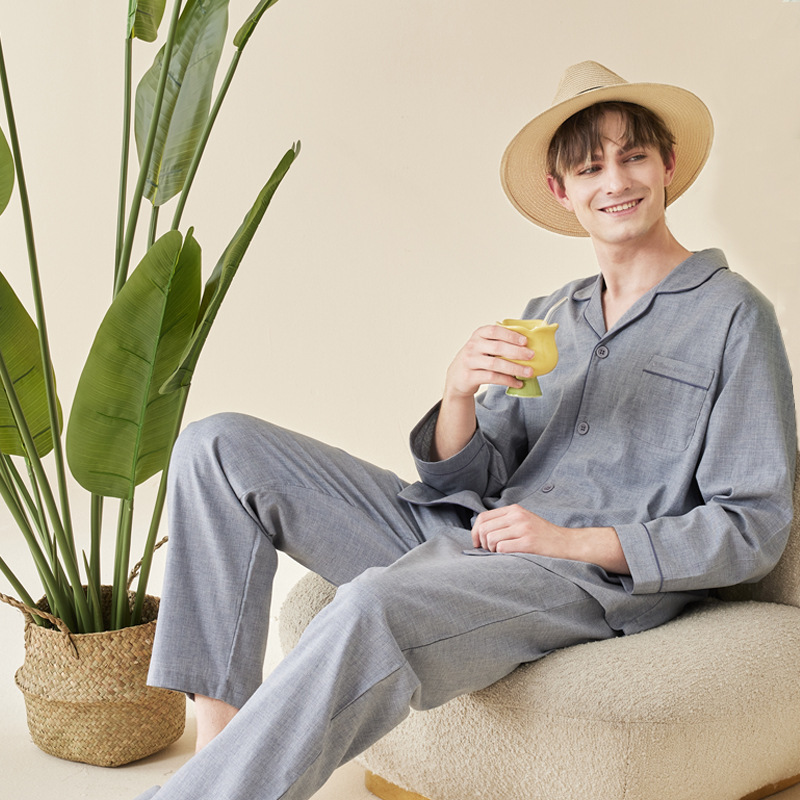 Stay comfortable in natural material loungewear. pajamas 100% cotton pajamas Helps you fall asleep faster