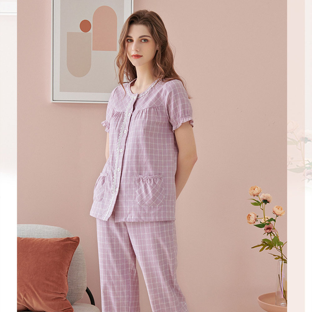 Eco-friendly loungewear made from nature pajamas 100% cotton pajamas Helps you feel rested and restored