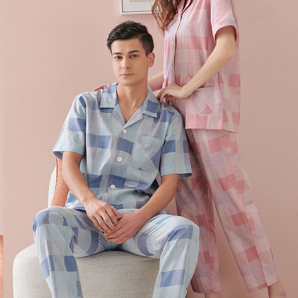 Fashionable loungewear made from natural materials pajamas 100% cotton pajamas Allows for restful sleep