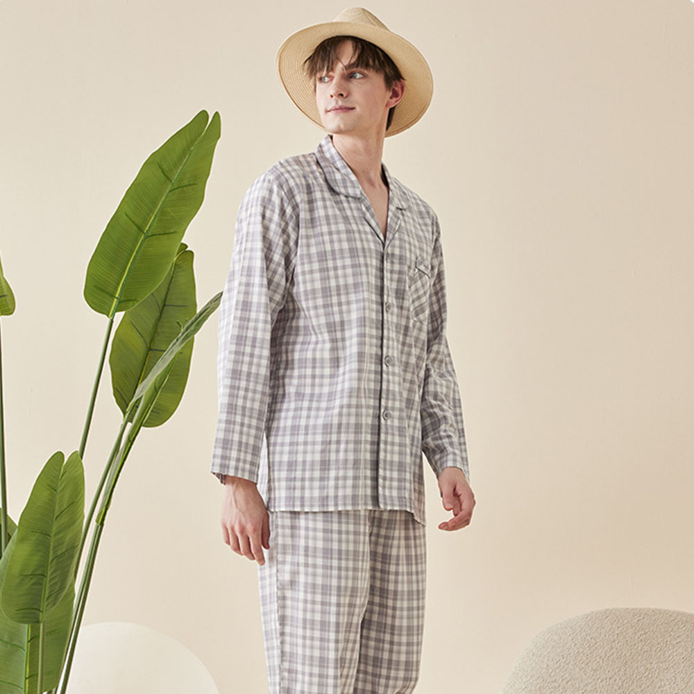 Classic and comfortable pure natural loungewear pajamas 100% cotton pajamas Naturally insulating and warm