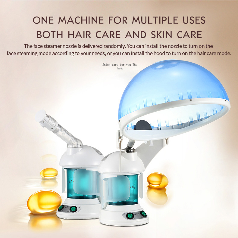 Facial Steamer with Ion Function and Concentrated Spray for Nourishment, Ion, and Aromatherapy 25 Minutes of Nourishing | Promotes Nutrient Absorption and Moisturizes Hair for Styling