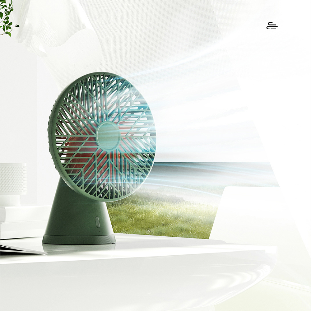 7-blade Seagull Wing Fan for Natural Wind Flow | Multi-angle Adjustment | High Speed for Strong Wind Power | 3-Speed Control | Quiet for Office Rest | 13h Long-lasting Battery