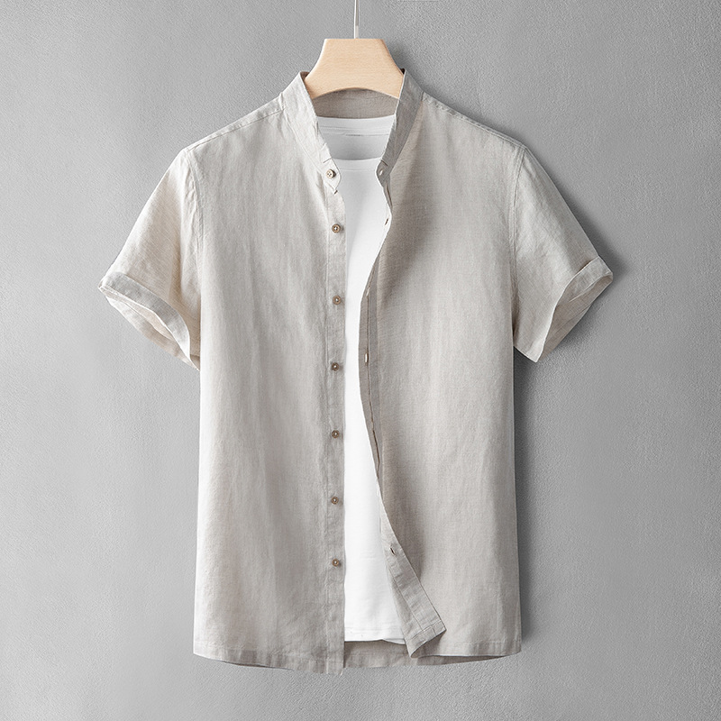 Soft and silky touch linen Men's shirt Good air circulation sweat absorption and antibacterial