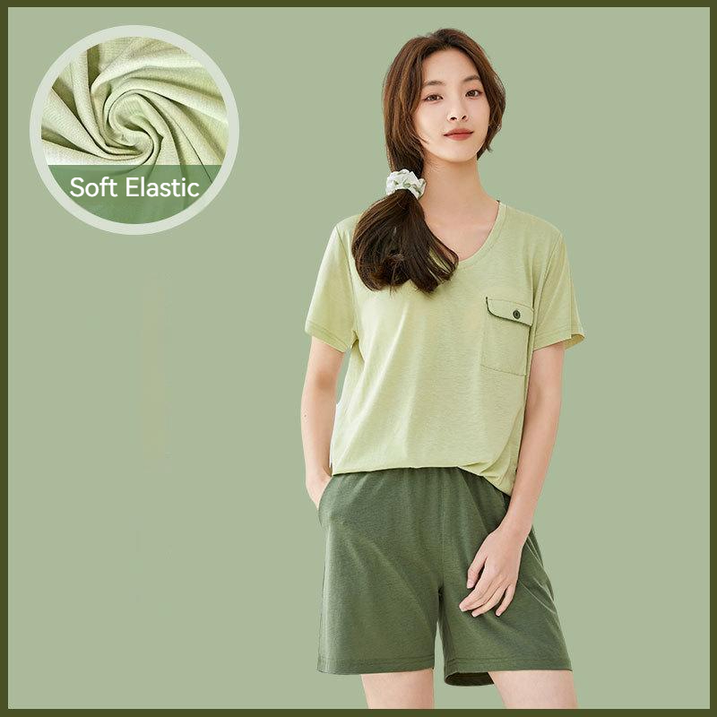 Relax in pure natural material loungewear pajamas Regenerated Cellulose Fiber pajamas Provides a comfortable and relaxed fit