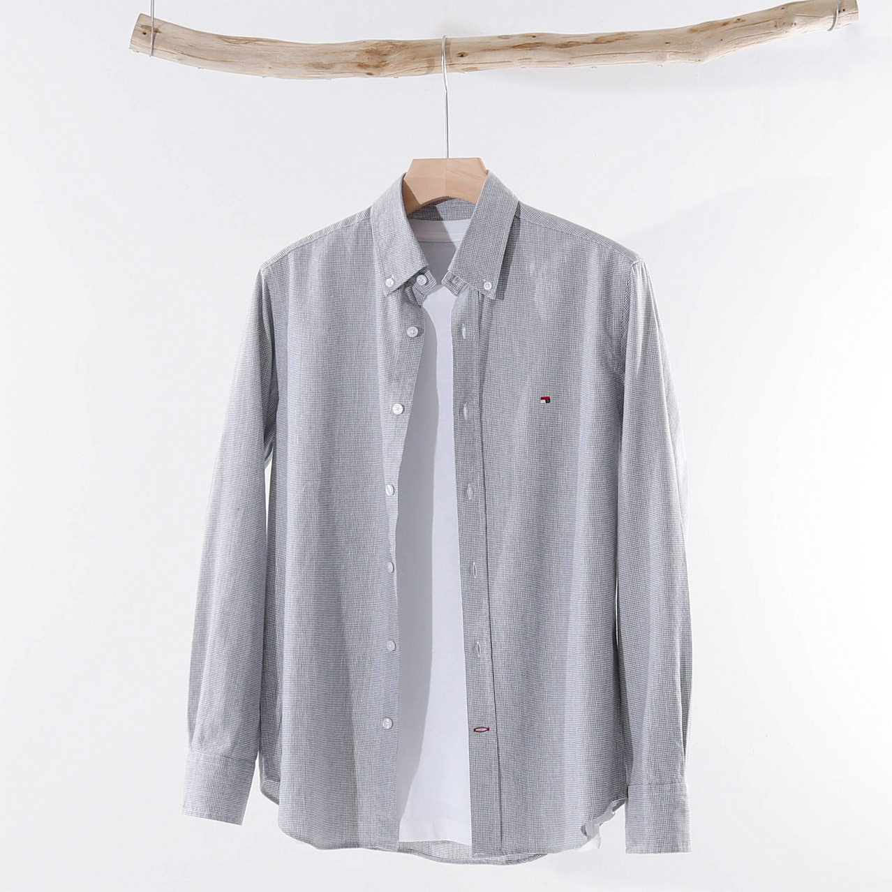 Subtle elegance and luster linen Men's shirt Soft and smooth sweat-wicking and irritation-free