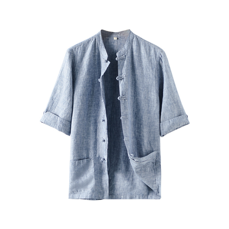 Fine fabric luxury linen Men's shirt Soft and smooth sweat-wicking and irritation-free material