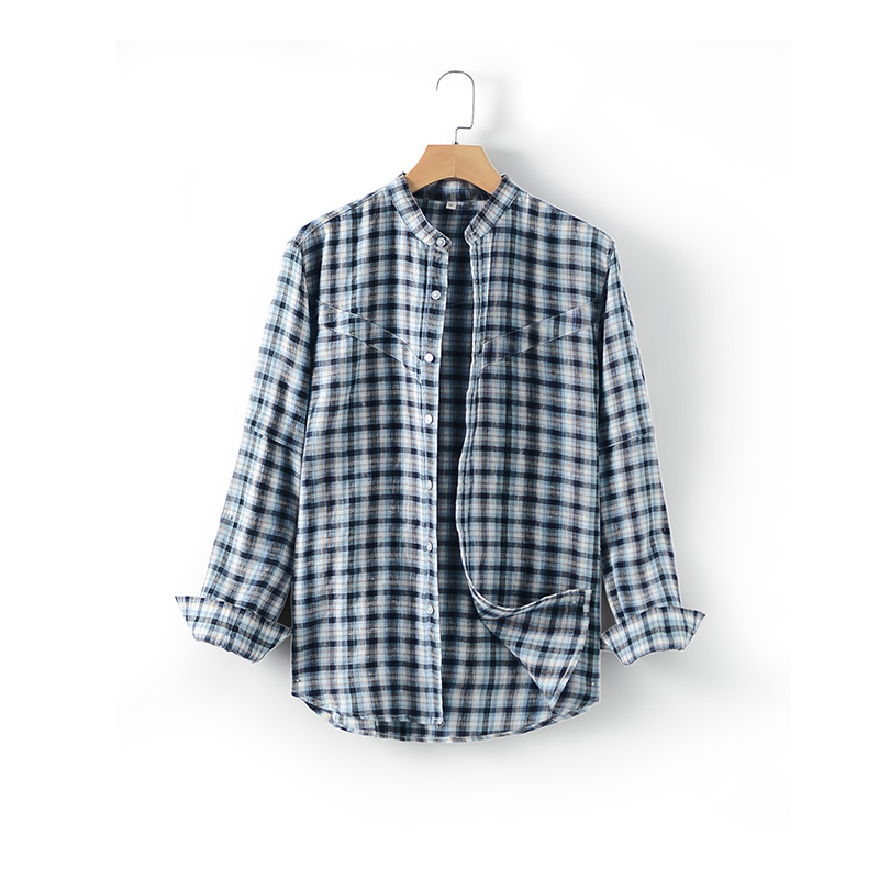 Fine linen grace linen Men's shirt Eco-friendly fabric with anti-static properties