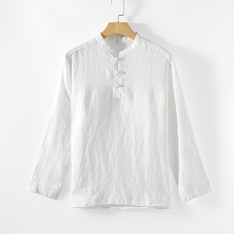 Fine fabric luxury linen Men's shirt Moisture-absorbing hypoallergenic and skin-friendly