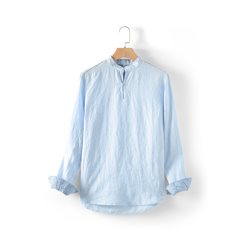 Subtle elegance and luster linen Men's shirt Lightweight hypoallergenic and quick-drying material